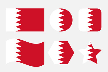 Bahrain flag simple illustration for independence day or election