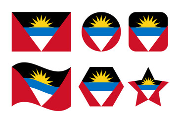 Antigua and Barbuda flag simple illustration for independence day or election