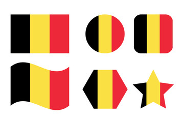 Belgium flag simple illustration for independence day or election