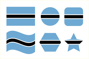 Botswana flag simple illustration for independence day or election
