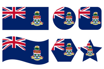 Cayman Islands flag simple illustration for independence day or election