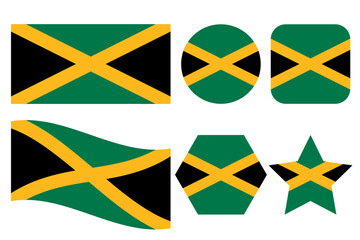 Jamaica flag simple illustration for independence day or election