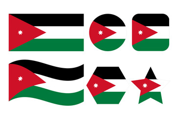 Jordan flag simple illustration for independence day or election