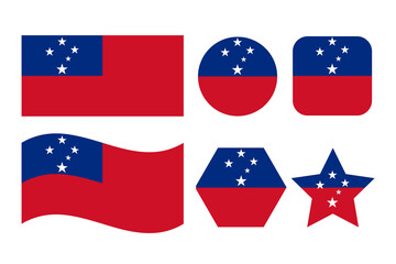 Samoa flag simple illustration for independence day or election