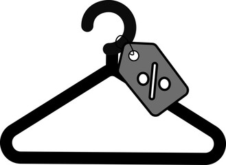 vector illustration of hanger on transparent background