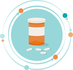 Prescription Rx illustration graphic icon transparent background
