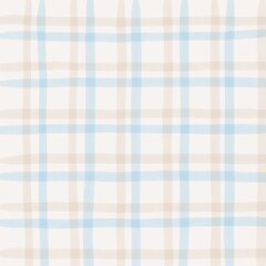 Blue Beige Plaid Hand Drawn Background