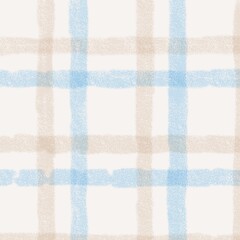 Blue Beige Plaid Hand Drawn Background