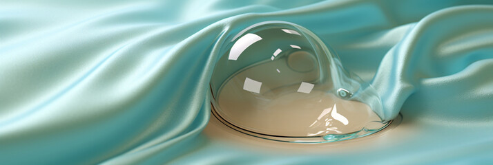 3D visualization of water ball deep cleaning fabric with emphasis on stain removal and disinfection