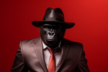 big monkey in cool suit
