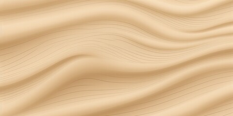 Fototapeta premium Beige glossy abstract waves on a sandy seamless backdrop. Pattern of luxurious waves cut from brown wood. Background for presentations or displays that may be tiled in a subtle light brown.