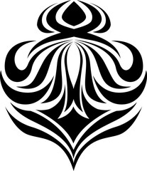 Flower tattoo, tattoo illustration, vector on a white background.