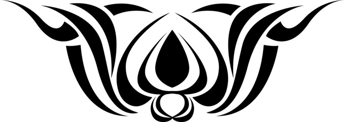Black ornament tattoo, tattoo illustration, vector on a white background.