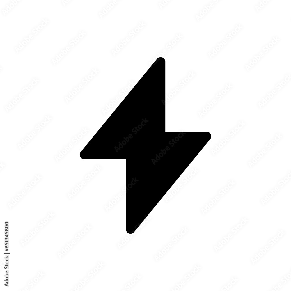 Poster flash thunder power icon, flash lightning bolt icon with thunder bolt - electric power icon symbol -