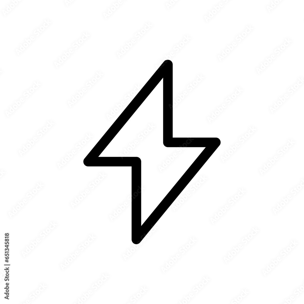 Poster flash thunder power icon, flash lightning bolt icon with thunder bolt - electric power icon symbol -