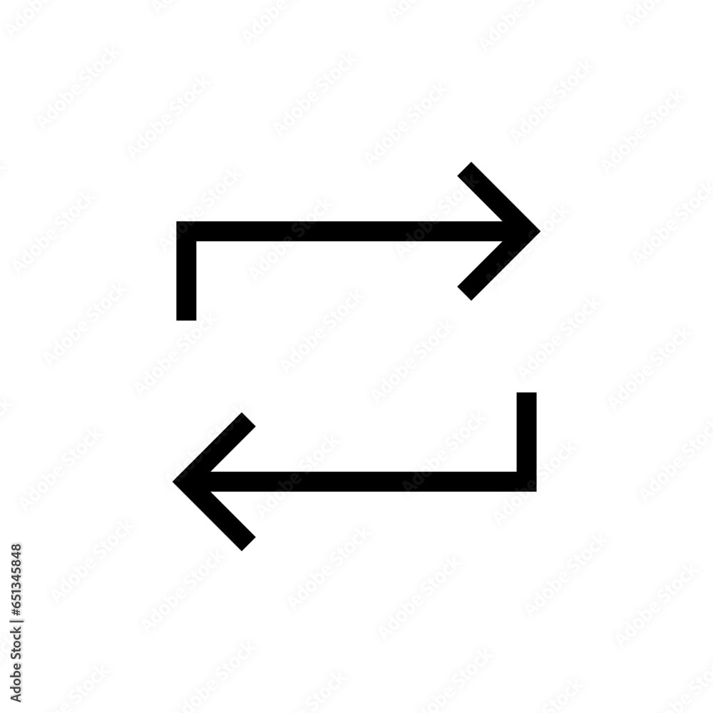 Aufkleber Refresh icon, sync repeat and reload arrow icon symbol convert button sign