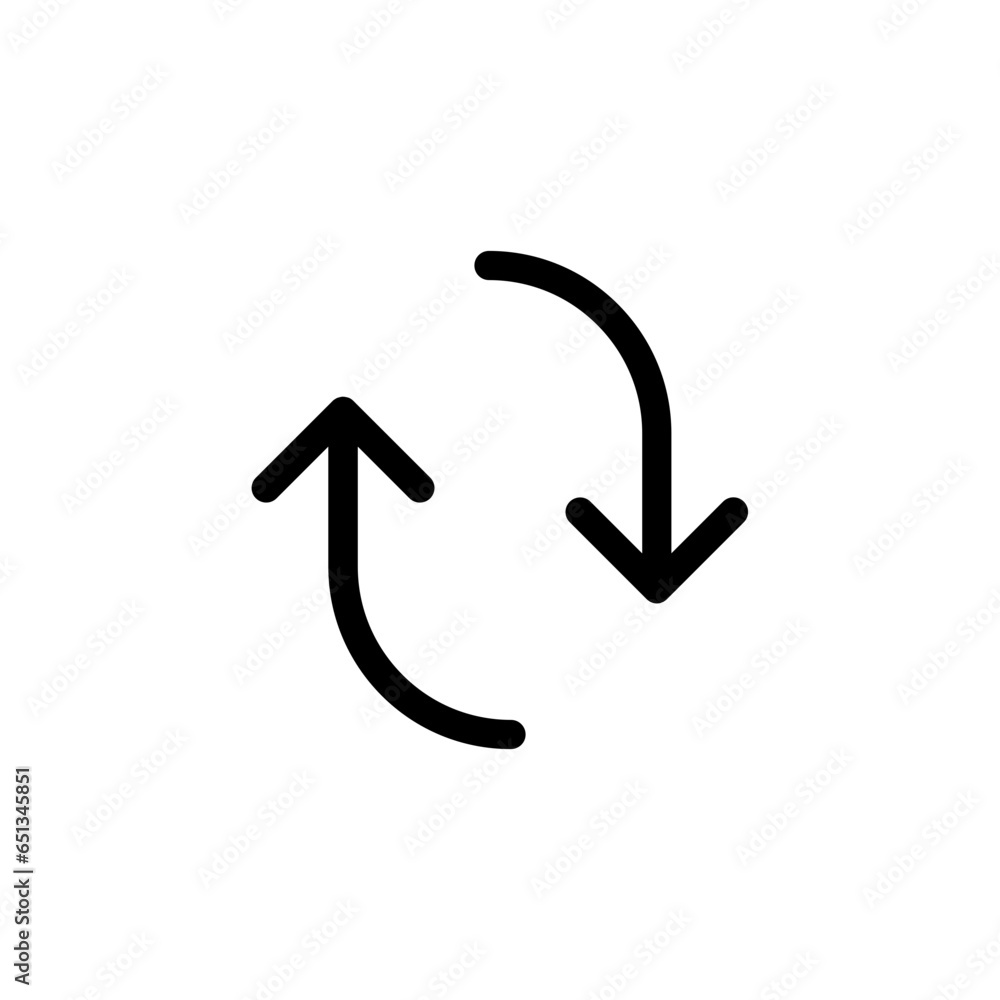 Poster Refresh icon, sync repeat and reload arrow icon symbol convert button sign