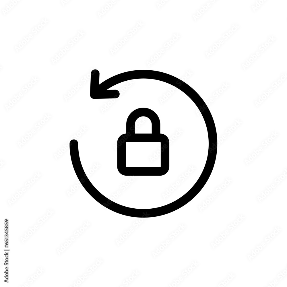 Poster refresh rotate Lock icon , privacy icon , secure private security icons - update, repeat, reload padlock icon  - web ui interface website icons