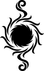 Obraz premium Sun tattoo , illustration, vector on a white background.