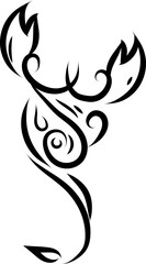 Scorpion tattoo , illustration, vector on a white background. - 651346887