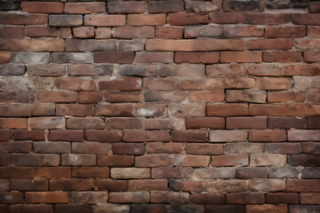 Obraz premium Old brick wall texture in rustic red and brown shades