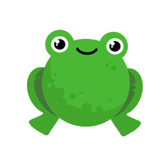 Cute green frog