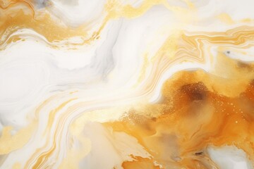 Abstract wallpaper with beautiful organic marble swirls, agate ripples, and gold powder. Generative AI