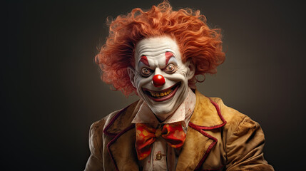 weird clown. Funny. Character. Concept.
