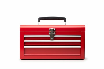 a red toolbox against a white background. Generative AI