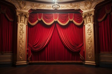theater curtains. Generative AI