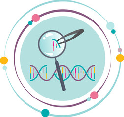 DNA genome sciences illustration graphic icon transparent background