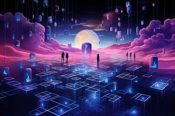 Data computing blockchain cloud hybrid web metaverse. Generative AI