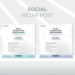 EPS Real estate digital marketing web banner social media and instagram post template banner.