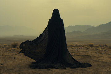 woman wearing niqab, Morocco, 2008