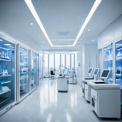 Naklejka na ściany i meble Concept of Modern Biological Gene Laboratory