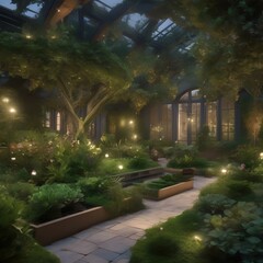 A garden where each plant is a living musical instrument, producing enchanting melodies when touched1