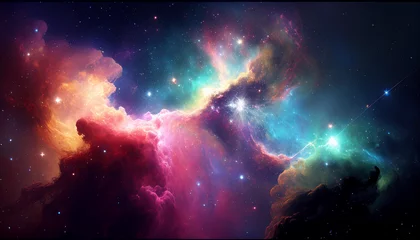 Fototapeten Majestätischer Weltraumnebel: Beeindruckende Schönheit inmitten des Kosmos © Joshua