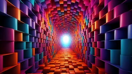 An optical illusion of shifting perspectives, labyrinths and hidden depths (Generative AI) - obrazy, fototapety, plakaty
