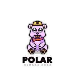 Polar mascot cartoon