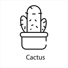 Cactus icon vector stock illustration