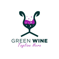 green grape illustration logo design
