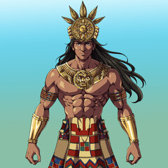 peruvian inca illustration machu pichu