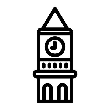 recommend clip art: Clock Tower Icon design. Vector symbols in trendy and modern line style on white background suitable for the needs of websites, programmers, developers and designers. Icon vector