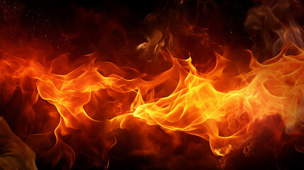 Fototapeta premium Fire Background Copy space