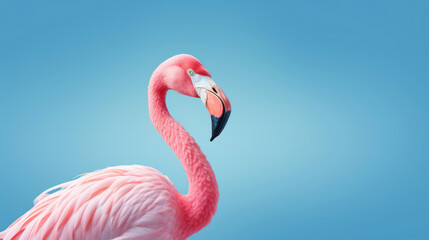Fancy Flamingo,  advertising photography,   Pastel color palette background