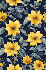 Fototapeta premium seamless floral background