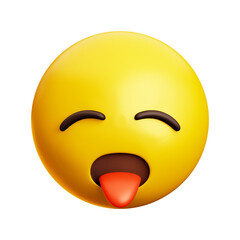 Tired, Exhausted emoji, 3d style emoticon