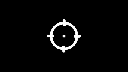 Gun target set icon, Sight sniper target, cross hair symbol motion background. k1_1294