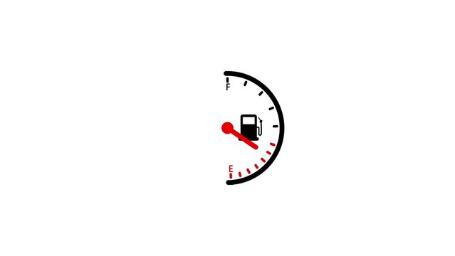 Fuel indicator icon, fuel meter dashboard, Fuel tank gauge animation. k1_1291