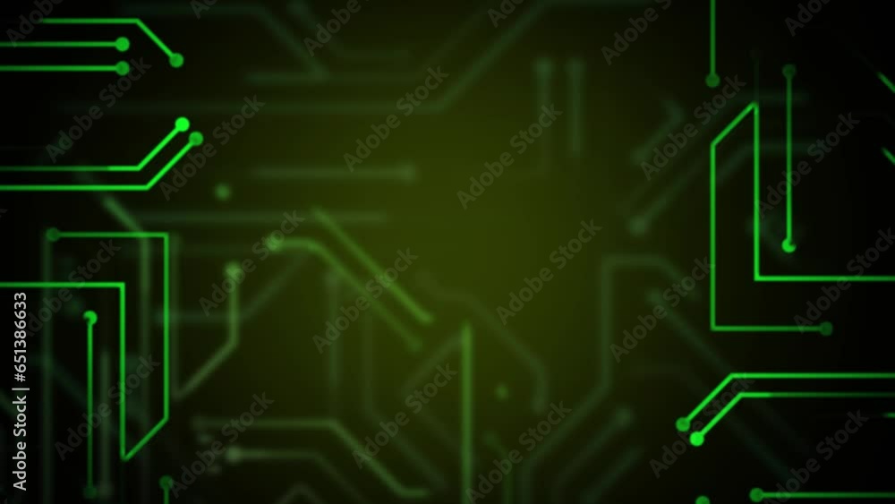 Wall mural circuit board technology. moving circuit board line pattern. futuristic glow line.